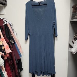 Torrid Slate Blue Long Sleeve Dress